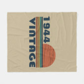 Personalisierten achtzig Vintage 80. Geburtstagspa Fleecedecke (Vorderseite (Horizontal))