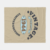 Personalisierten achtzig Vintage 80. Geburtstagspa Fleecedecke (Vorderseite (Horizontal))