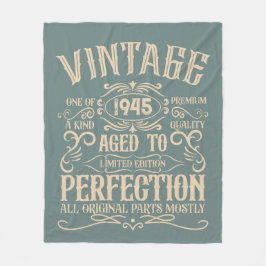 Personalisierten achtzig Vintage 80. Geburtstagspa Fleecedecke