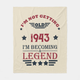 Personalisierten achtzig Vintage 80. Geburtstagspa Fleecedecke