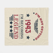 Personalisierten achtzig Vintage 80. Geburtstagspa Fleecedecke (Vorderseite (Horizontal))