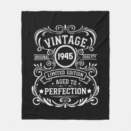 Personalisierten achtzig Vintage 80. Geburtstagspa Fleecedecke