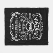 Personalisierten achtzig Vintage 80. Geburtstagspa Fleecedecke (Vorderseite (Horizontal))