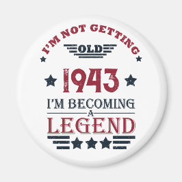 Personalisierten achtzig Vintage 80. Geburtstagspa Magnet