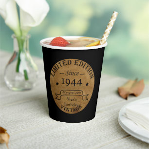 Personalisierten achtzig Vintage 80. Geburtstagspa Pappbecher