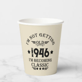 Personalisierten achtzig Vintage 80. Geburtstagspa Pappbecher