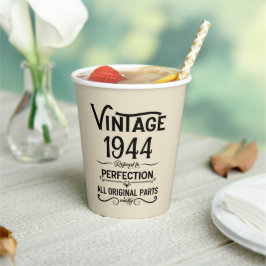 Personalisierten achtzig Vintage 80. Geburtstagspa Pappbecher