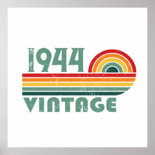 Personalisierten achtzig Vintage 80. Geburtstagspa Poster