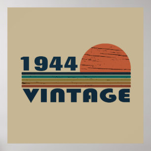 Personalisierten achtzig Vintage 80. Geburtstagspa Poster