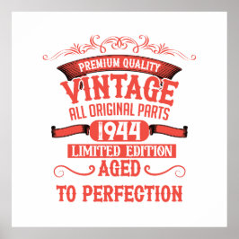 Personalisierten achtzig Vintage 80. Geburtstagspa Poster