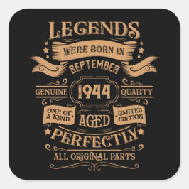 Personalisierten achtzig Vintage 80. Geburtstagspa Quadratischer Aufkleber