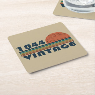 Personalisierten achtzig Vintage 80. Geburtstagspa Rechteckiger Pappuntersetzer