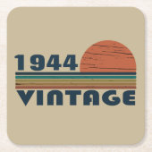 Personalisierten achtzig Vintage 80. Geburtstagspa Rechteckiger Pappuntersetzer (Vorderseite)