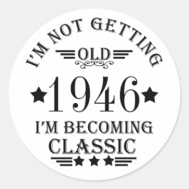 Personalisierten achtzig Vintage 80. Geburtstagspa Runder Aufkleber