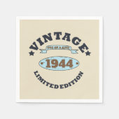 Personalisierten achtzig Vintage 80. Geburtstagspa Serviette (Vorderseite)