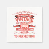 Personalisierten achtzig Vintage 80. Geburtstagspa Serviette (Vorderseite)