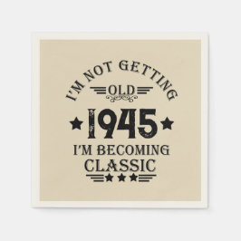 Personalisierten achtzig Vintage 80. Geburtstagspa Serviette