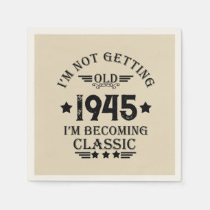 Personalisierten achtzig Vintage 80. Geburtstagspa Serviette