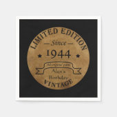 Personalisierten achtzig Vintage 80. Geburtstagspa Serviette (Vorderseite)