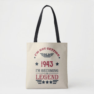 Personalisierten achtzig Vintage 80. Geburtstagspa Tasche