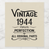 Personalisierten achtzig Vintage 80. Geburtstagspa Weinetikett (Einzelnes Label)