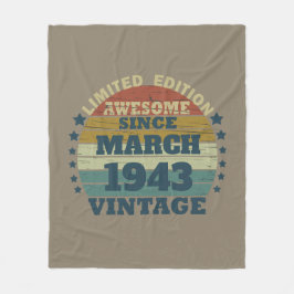 Personalisierten achtzig Vintagen 80. Geburtstag Fleecedecke