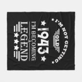 Personalisierten achtzig Vintagen 80. Geburtstag Fleecedecke (Vorderseite (Horizontal))