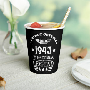 Personalisierten achtzig Vintagen 80. Geburtstag Pappbecher