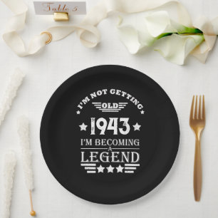 Personalisierten achtzig Vintagen 80. Geburtstag Pappteller