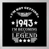 Personalisierten achtzig Vintagen 80. Geburtstag Poster (Vorne)