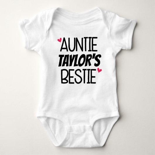 Personalisierten Bestie Baby Outfit Bodysuit Tante Baby Strampler (Vorderseite)