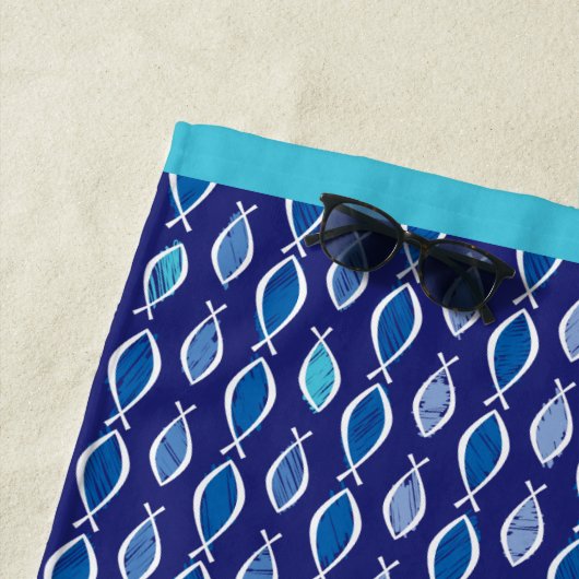 Personalisierten Christliche Ichthys, Jesus-Fischf Strandtuch (Beispiel)