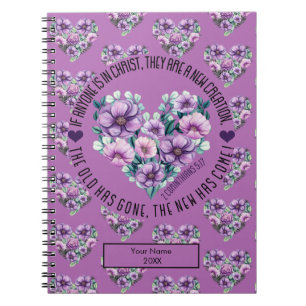 Personalisierten Christlichen 2 Korinther 5:17 Bib Notizblock