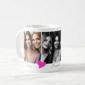 Personalisierten drei Fotos, Herzensänger, Freunde Kaffeetasse (Vorderseite Links)