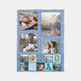 Personalisierten Erinnerungen des besten Papa-Foto Fleecedecke