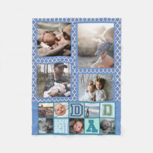 Personalisierten Erinnerungen des besten Papa-Foto Fleecedecke