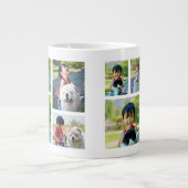 Personalisierten Farbbandrahmen von 5 Fotos Jumbo-Tasse (Vorderseite)
