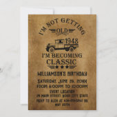 Personalisierten fünfundsiebzig Vintagen 75. Gebur Einladung (Vorderseite)