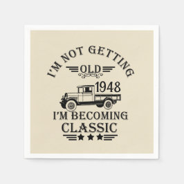 Personalisierten fünfundsiebzig Vintagen 75. Gebur Serviette