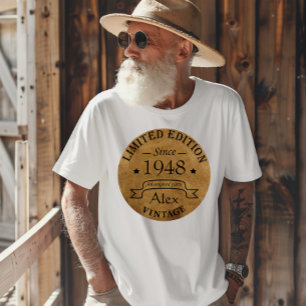Personalisierten fünfundsiebzig Vintagen 75. Gebur T-Shirt