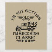 Personalisierten fünfundsiebzig Vintagen 75. Gebur Weinetikett (Einzelnes Label)