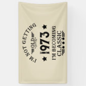 Personalisierten fünfzig Vintagen 50. Geburtstagsp Banner (Vertikal)