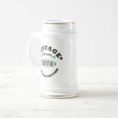 Personalisierten fünfzig Vintagen 50. Geburtstagsp Bierglas (Vorderseite Links)