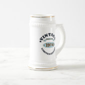 Personalisierten fünfzig Vintagen 50. Geburtstagsp Bierglas (VorderseiteRechts)