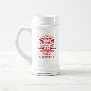Personalisierten fünfzig Vintagen 50. Geburtstagsp Bierglas