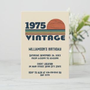 Personalisierten fünfzig Vintagen 50. Geburtstagsp Einladung