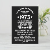 Personalisierten fünfzig Vintagen 50. Geburtstagsp Einladung (Stehend Vorderseite)