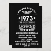 Personalisierten fünfzig Vintagen 50. Geburtstagsp Einladung (Vorne/Hinten)