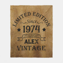 Personalisierten fünfzig Vintagen 50. Geburtstagsp Fleecedecke