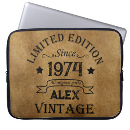 Personalisierten fünfzig Vintagen 50. Geburtstagsp Laptopschutzhülle